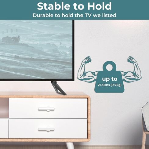 حامل تلفزيون فقط لأرجل حامل تلفزيون Vizio D43FX-F4، وليس لطراز تلفزيون آخر، أرجل بديلة لمسامير وتعليمات تلفزيون Vizio، لا يتطلب أي حفر in Kuwait