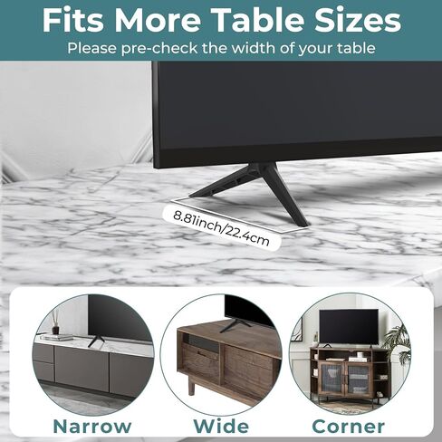 حامل تلفزيون فقط لأرجل حامل تلفزيون Vizio D43FX-F4، وليس لطراز تلفزيون آخر، أرجل بديلة لمسامير وتعليمات تلفزيون Vizio، لا يتطلب أي حفر in Kuwait