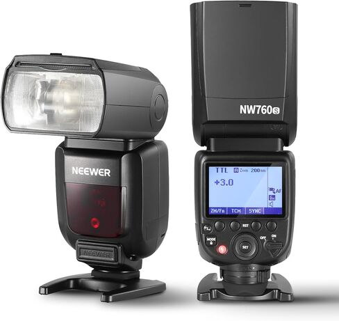 NEEWER NW700-N TTL Flash Speedlite متوافق مع كاميرات Nikon DSLR، مزامنة عالية السرعة 1/8000 ثانية، مخرج 1/1-1/256، وظيفة TCM، 230 فلاش طاقة كامل، إعادة تدوير سريعة 0.1-2.7 ثانية، البطاريات غير متضمنة in Kuwait