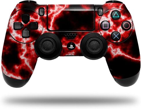 ملصق من الفينيل متوافق مع وحدة تحكم Sony PS4، PlayStation 4 الأصلية Slim وPro Electrify Red (وحدة التحكم غير متضمنة) in Kuwait