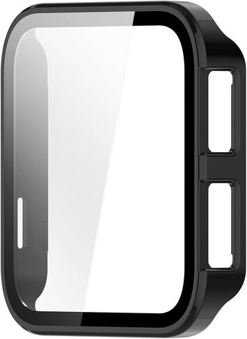 Case Cover for Garmin Venu X1, Hard PC Protective Case with Tempered Glass Screen Protector for Garmin Venu X1 Smart Watch (Black) in Saudi Arabia
