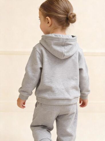 Fleece Hoodie and Jogger Pants Set for Boys Girls, Kids 2 Piece Casual Pullover Sweatshirt Outfit for Winter (6M-3Y) in Saudi Arabia