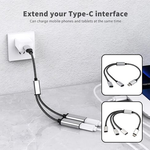 موزع USB C ذكر إلى 3 USB C أنثى، محور من سبائك الألومنيوم من النوع C، نقل بيانات بسرعة 480 ميجابت في الثانية لمحرك أقراص USB للكمبيوتر المحمول والهواتف اللوحية in Saudi Arabia