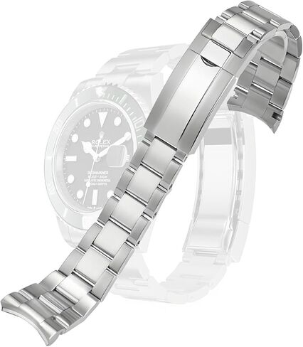 Watch Band Strap Replacement For Rolex GMT Datejust Submariner Watch band Male Antirust Solid Stainless Curved Interface Steel Strap in Saudi Arabia