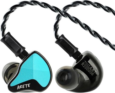 Linsoul ZiiGaat x Fresh Reviews Arete II IEM، الجيل الثاني 1DD+4BA Hybrid داخل شاشة الأذن، سماعات أذن سلكية HiFi، سماعة أذن كاملة من الألومنيوم CNC مع كابل OFC مطلي بالفضة قابل للفصل للموسيقي (أحمر) in Kuwait