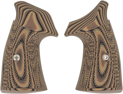 VZ Grips Smith & Wesson N-Frame Revolver التكتيكية الماسية المربعة السفلية G10 مقابض المسدس، راحة فائقة، تحكم فائق، صنع في الولايات المتحدة الأمريكية، لوحتان in Kuwait