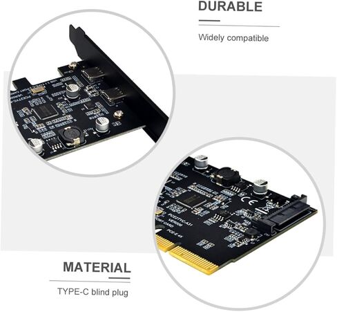 بطاقة توسيع USB3.1 بسرعة 10 جيجابت في الثانية مع منافذ مزدوجة من النوع C ومحول موسع كمبيوتر متوافق مع PCI-e لمحركات أقراص التخزين الخارجية ذات غلاف SSD in Kuwait