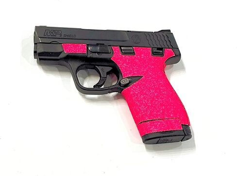 Handleitgrips شريط لاصق من ورق الصنفرة الوردي لـ Smith and Wesson Shield Plus in Kuwait
