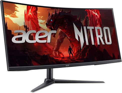 acer Nitro 34" Gaming Monitor | QHD 3440 x 1440 | 1500R 21:9 Curved | AMD FreeSync Premium | 200Hz Refresh Rate | 1ms (VRB) | sRGB 99% | 1 x Display Port 1.4 & 2 x HDMI 2.1 Ports | XZ340CUR X0bmiiphx in Saudi Arabia
