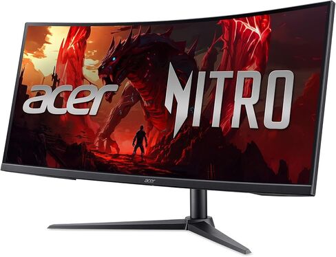 acer Nitro 34" Gaming Monitor | QHD 3440 x 1440 | 1500R 21:9 Curved | AMD FreeSync Premium | 200Hz Refresh Rate | 1ms (VRB) | sRGB 99% | 1 x Display Port 1.4 & 2 x HDMI 2.1 Ports | XZ340CUR X0bmiiphx in Saudi Arabia