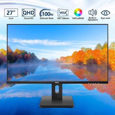 شاشة تعمل باللمس، شاشة تعمل باللمس مقاس 27 بوصة QHD 2560x1440 100 هرتز، شاشات تعمل باللمس مع لمسة 10 نقاط، مكبرات صوت مدمجة، النوع C، VESA، قلم ستايلس، مثالية للبار، وصالة الألعاب الرياضية، والأعمال التجارية، أسود in Saudi Arabia