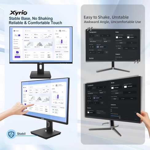 شاشة تعمل باللمس، شاشة تعمل باللمس مقاس 27 بوصة QHD 2560x1440 100 هرتز، شاشات تعمل باللمس مع لمسة 10 نقاط، مكبرات صوت مدمجة، النوع C، VESA، قلم ستايلس، مثالية للبار، وصالة الألعاب الرياضية، والأعمال التجارية، أسود in Saudi Arabia