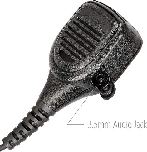 ميكروفون مكبر صوت على الكتف بحجم قياسي مقاوم للماء من Arrowmax APM250-M1 IP56 متوافق مع Motorola CP200D CP100D R2 DEP450 BPR40D CP200 CP185 BPR40 Yaesu FT-65 FT-25 FT-4X/V XiR P3688 in Saudi Arabia
