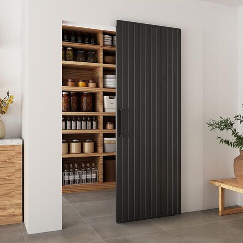 بارنسميث، 36 بوصة × 86 بوصة، باب الحظيرة المنزلق المخفي مع آلية إغلاق ناعمة، باب الحظيرة المخفي الأسود، مغلف بـ PVC مقاوم للماء، يناسب عرض الفتح 28 بوصة - 32 بوصة، يستخدم على نطاق واسع in Kuwait