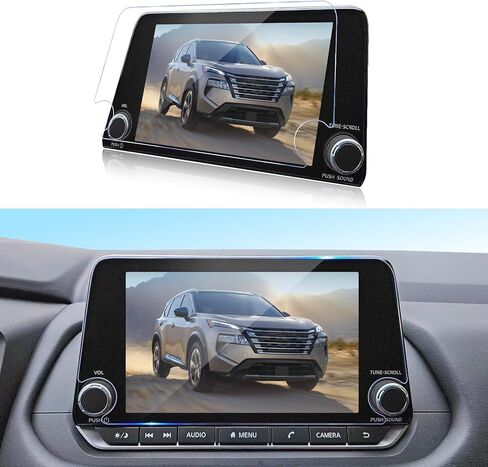 متوافق مع 2021-2026 2025 Nissan Rogue Screen Protector 8 بوصة تعمل باللمس، لملحقات 2025 2026 Nissan Rogue S/SV HD زجاج مقسى فائق الوضوح مضاد للخدش in Kuwait