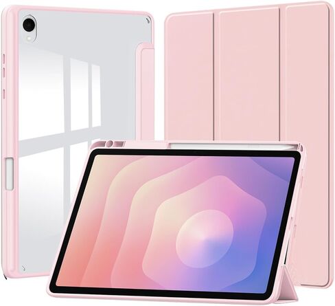 حافظة تابلت سامسونج جالاكسي تاب S11 X730/X736 مقاس 11 بوصة، غطاء خلفي ثلاثي الطي من جلد البولي يوريثان الفاخر المقاوم للخدش للحماية الكاملة لجهاز جالاكسي تاب S11 (أسود) in Kuwait