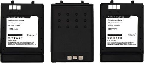 3 قطعة BP-173 BP-180 استبدال البطارية متوافق مع IC-12A IC-21AE IC-T22 IC-T22A IC-T22E IC-T42 IC-T42A IC-T42E IC-T7 IC-T70 IC-T7A IC-T7H IC-W31 IC-W31A IC-W31E IC-W32 IC-W32A IC-W32E إيك in Saudi Arabia