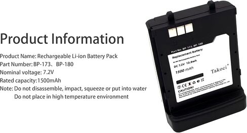 3 قطعة BP-173 BP-180 استبدال البطارية متوافق مع IC-12A IC-21AE IC-T22 IC-T22A IC-T22E IC-T42 IC-T42A IC-T42E IC-T7 IC-T70 IC-T7A IC-T7H IC-W31 IC-W31A IC-W31E IC-W32 IC-W32A IC-W32E إيك in Saudi Arabia