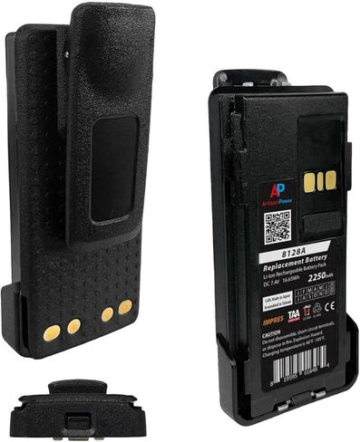 Artisan Power Replacement Battery for Motorola APX4000 APX3000 APX2000 & APX1000 Series. Includes Heavy Duty Belt Clip. Li-ion Standard Capacity 2250 mAh - 8128A - TAA Compliant - IMPRES in Saudi Arabia