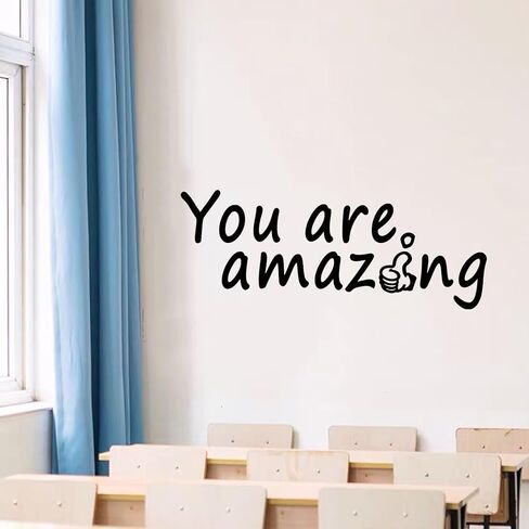 Kids Quotes Wall Stickers for Classroom: Girls Boys Teen Motivational Positive Inspirational Vinyl Art Wall Decals for Playroom School Bedroom - Once Upon a Time 25" X 7" in Saudi Arabia