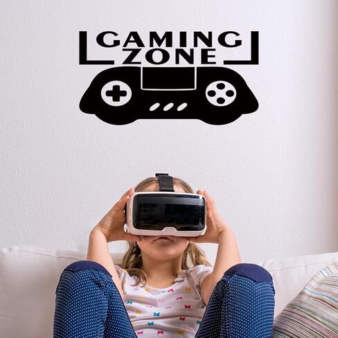 Gamer Wall Stickers for Boys Bedroom: Game Inspirational Positive Vinyl Art Wall Decals for Playroom Living Room - Gaming Zooe 21" X 11" in Saudi Arabia