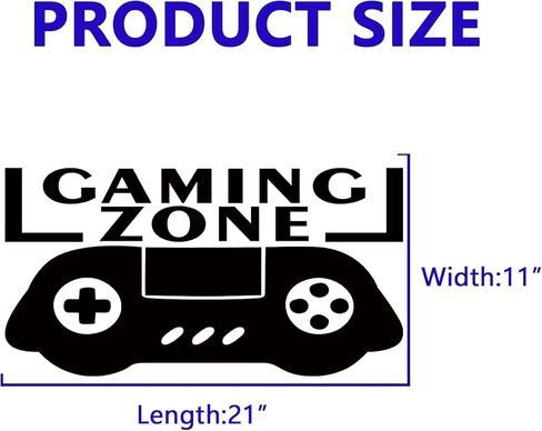 Gamer Wall Stickers for Boys Bedroom: Game Inspirational Positive Vinyl Art Wall Decals for Playroom Living Room - Gaming Zooe 21" X 11" in Saudi Arabia