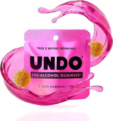 UNDO Gummies® Pre-Alcohol Gummies with DHM, Milk Thistle & Electrolytes | Scientifically-Backed Pre-Drink Supplement That Supports Liver Health & Hydration | Take While Drinking & Wake Up Feeling Great | 15 Servings in Saudi Arabia