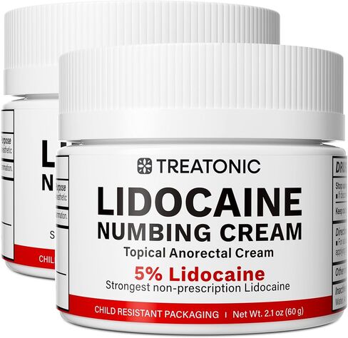 كريم التخدير الموضعي ليدوكائين 5%: كريم التخدير الموضعي ذو القوة القصوى لتخفيف الألم والحكة والحرق والألم والبواسير - تركيبة تخدير سريعة المفعول وطويلة الأمد - 2.1 أونصة in Kuwait