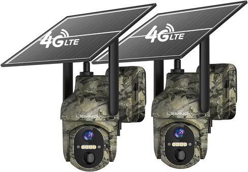 كاميرات تريل خلوية 4G LTE، كاميرا تريل تعمل بالطاقة الشمسية مع عرض مباشر 2K 360 درجة، كاميرا ألعاب نشطة بالحركة، بطاقة SIM مدمجة، كاميرا أمان 4G خارجية مع رؤية ليلية ملونة in Kuwait