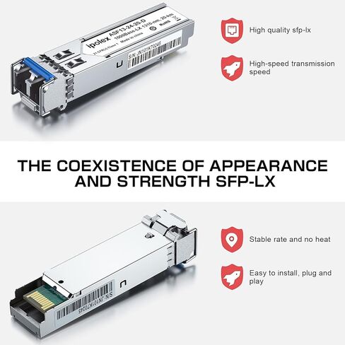4-Pack 1000Base-LX/LH Single Mode LC SFP Transceiver for Cisco, Ubiquiti and More, 1310nm SMF, up to 20km in Saudi Arabia