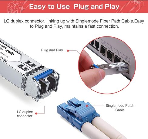 4-Pack 1000Base-LX/LH Single Mode LC SFP Transceiver for Cisco, Ubiquiti and More, 1310nm SMF, up to 20km in Saudi Arabia