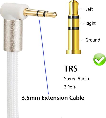 3.5mm Headphone Stereo Audio Splitter Adapter 3.5mm 1 Male to 2 Female Y Splitter Cable 90 Degree Gold Plated 7.87inch/20cm for PC Gaming Headset Tablet Laptop MP3 in Saudi Arabia