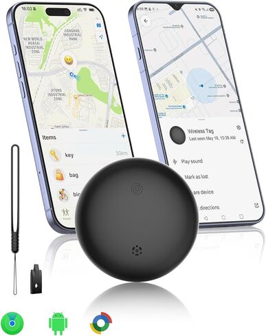 2-in-1 Air Tracker Tag for iOS & Android - Smart Tags Dual System Bluetooth Finder Compatible with Apple Find My & Android Find Hub, Mini GPS Tracker Item Finders for Keys, Wallet, Luggage, Pet, Bike in Saudi Arabia