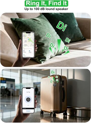 2-in-1 Air Tracker Tag for iOS & Android - Smart Tags Dual System Bluetooth Finder Compatible with Apple Find My & Android Find Hub, Mini GPS Tracker Item Finders for Keys, Wallet, Luggage, Pet, Bike in Saudi Arabia