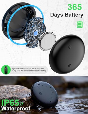 2-in-1 Air Tracker Tag for iOS & Android - Smart Tags Dual System Bluetooth Finder Compatible with Apple Find My & Android Find Hub, Mini GPS Tracker Item Finders for Keys, Wallet, Luggage, Pet, Bike in Saudi Arabia
