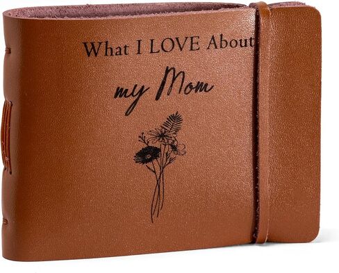 Handmade Leather What I Love About You Mom Journal Book to Fill In – Pocket Size Sentimental Gift for Mom, Mother, Stepmother – Cute Fill in the Blank Love Mom Book for Mother’s Day, 50 Prompts in Saudi Arabia