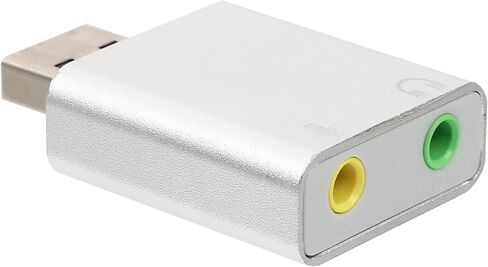 بطاقة صوت محول صوت خارجي USB لقناة Kisangel مع سماعة رأس ومقبس ميكروفون لألعاب الكمبيوتر المكتبي وتشغيل الموسيقى in Kuwait