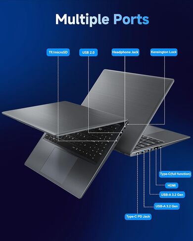 Laptop 32GB RAM 512GB SSD, 15.6 Inch Laptop Computer with FHD IPS Screen, Pentium Gold 6500Y Processor, Up to 3.4GHz, USB 3.2, Type C, BT 5.0, WiFi 5, Laptops for Student and Business in Kuwait