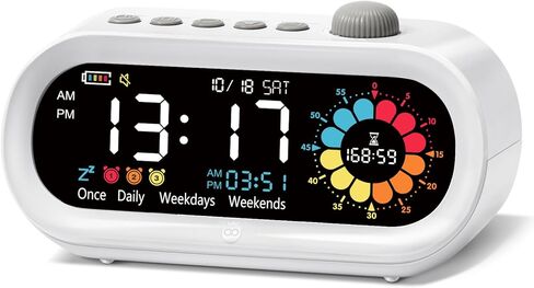 Mooking Alarm Clocks for Bedrooms, Digital Visual Timer for Kids, Rechargeable 199-Minute Silent Countdown Timers, Focus & Smoother Routines, Fitness Baking Studying Teaching in Saudi Arabia