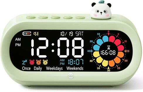 Mooking Alarm Clocks for Bedrooms, Digital Visual Timer for Kids, Rechargeable 199-Minute Silent Countdown Timers, Focus & Smoother Routines, Fitness Baking Studying Teaching in Saudi Arabia
