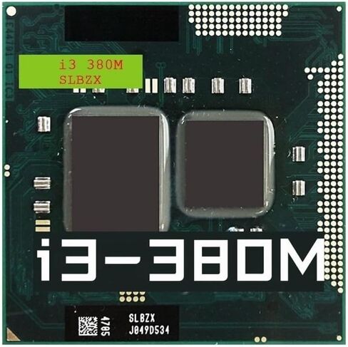معالج محمول I3-380M SLBZX للكمبيوتر المحمول مستعمل ثنائي النواة و4 خيوط 2.5 جيجا هرتز 3 ميجا بايت 35 وات مقبس G1 / rPGA988A in Kuwait