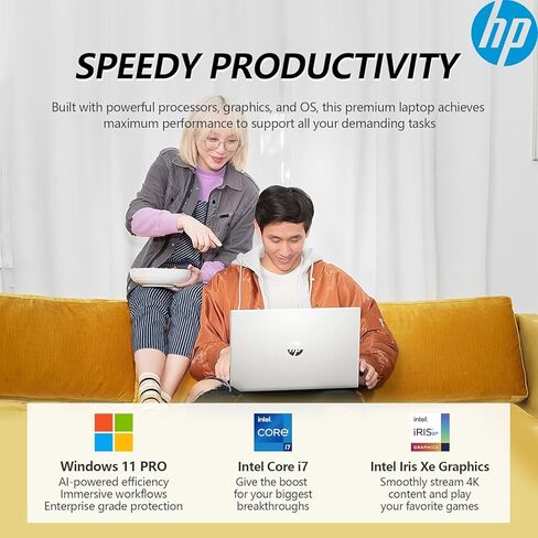 كمبيوتر محمول HP 2025 Flagship بشاشة لمس FHD مقاس 15.6 بوصة، معالج Intel i7 10-Core، ذاكرة الوصول العشوائي 64 جيجابايت، تخزين 1.5 تيرابايت (1 تيرابايت SSD + 500 جيجابايت تحويلة)، Iris Xe Graphic WiFi، HubxcelAccessory، Win 11 Pro مع Microsoft Office مدى ا in Kuwait