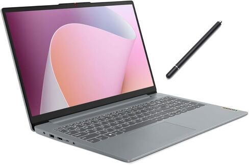 Lenovo IdeaPad Slim 3i 15.6" FHD Touch Laptop|AMD Ryzen 5 7520U(Beat i7-1255U)|AMD Radeon 610M|Grey|Backlit| 8GB RAM DDR5 | 512GB SSD | Windows 11 Home | Bundle with Stylus Pen in Saudi Arabia