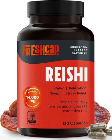 FreshCap Turkey Tail Mushroom Supplement 10,000mg – Organic Mushrooms, Turkey Tail Extract for Immune Support Supplement, Mushroom Supplement Capsules, Ayurveda Immunity Supplement (60 Capsules) in Saudi Arabia