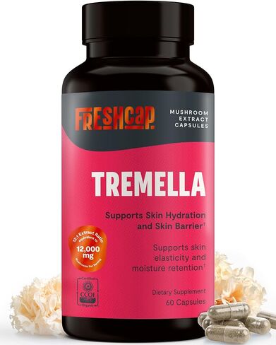 FreshCap Turkey Tail Mushroom Supplement 10,000mg – Organic Mushrooms, Turkey Tail Extract for Immune Support Supplement, Mushroom Supplement Capsules, Ayurveda Immunity Supplement (60 Capsules) in Saudi Arabia