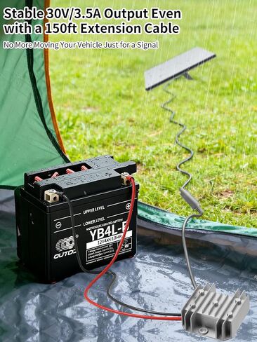 محول Starlink Mini 12V [يدعم كابل يصل إلى 150FT] 12V/24V إلى 30V 3.5A DC Boost Converter لـ Starlink Mini، كابل طاقة Starlink Mini مع قابس أنثى 9-28V مدخل للطرق الوعرة، RV، البحرية، في الهواء الطلق in Kuwait