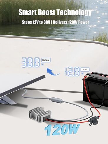 محول Starlink Mini 12V [يدعم كابل يصل إلى 150FT] 12V/24V إلى 30V 3.5A DC Boost Converter لـ Starlink Mini، كابل طاقة Starlink Mini مع قابس أنثى 9-28V مدخل للطرق الوعرة، RV، البحرية، في الهواء الطلق in Kuwait