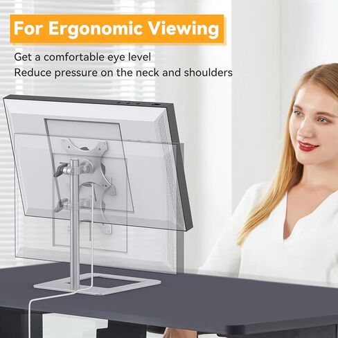 Tilt Stand Compatible with Echo Show 15 (1st, 2nd Generation), Easy to Adjust The Height with Thumb Screw, Aluminum Mount for Show 15 Swivel and Tilt (Silver) in Saudi Arabia