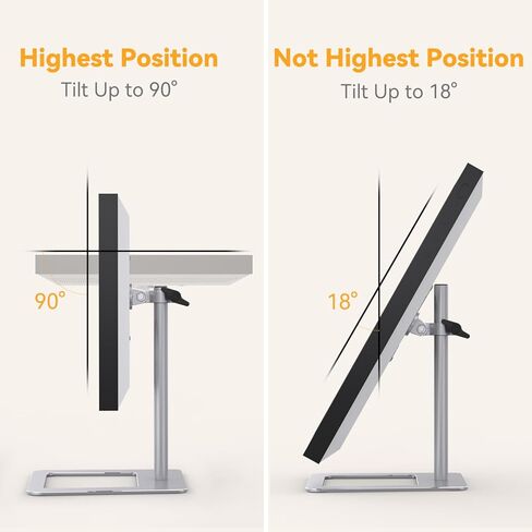 Tilt Stand Compatible with Echo Show 15 (1st, 2nd Generation), Easy to Adjust The Height with Thumb Screw, Aluminum Mount for Show 15 Swivel and Tilt (Silver) in Saudi Arabia