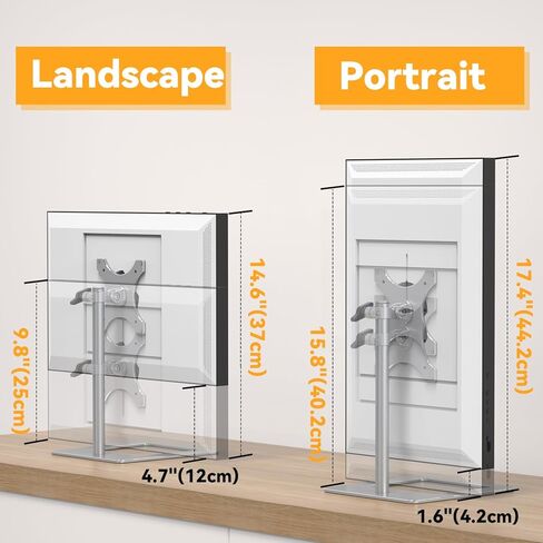 Tilt Stand Compatible with Echo Show 15 (1st, 2nd Generation), Easy to Adjust The Height with Thumb Screw, Aluminum Mount for Show 15 Swivel and Tilt (Silver) in Saudi Arabia